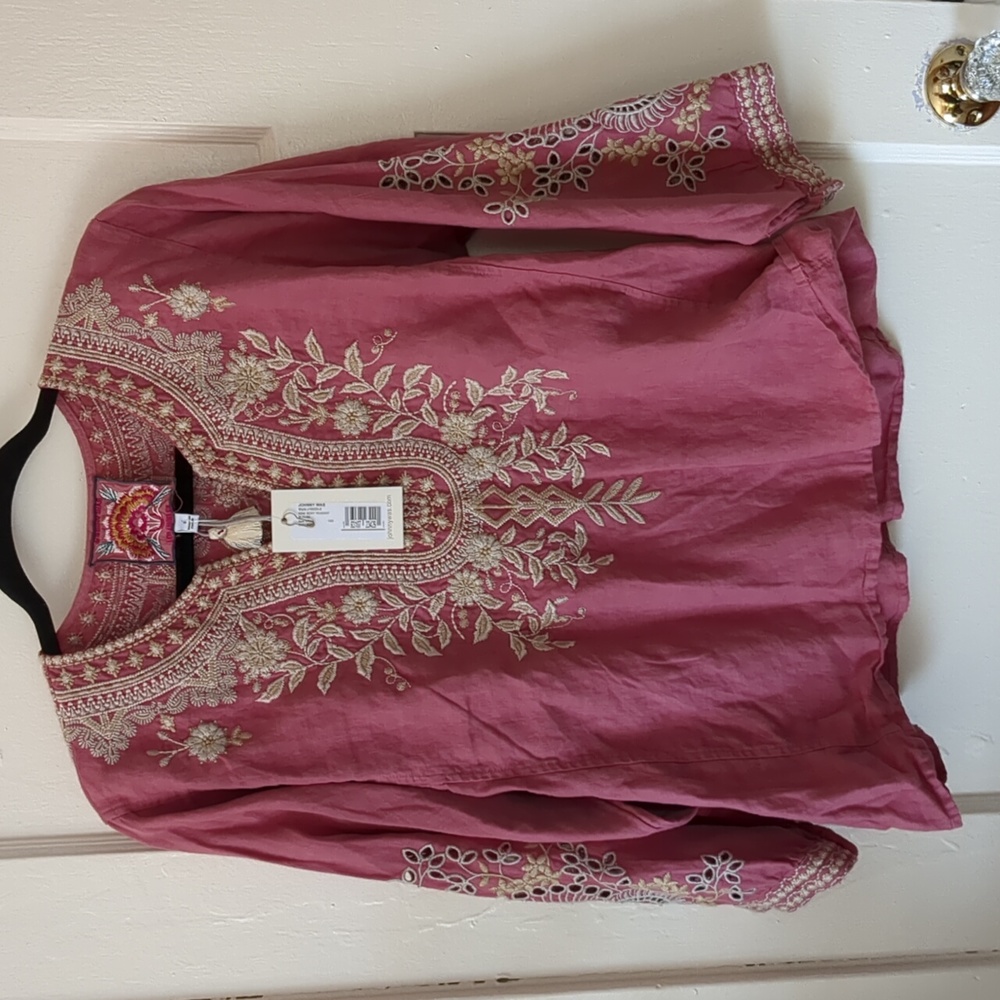 Johnny Was Kemi Boxy Peasant Blouse